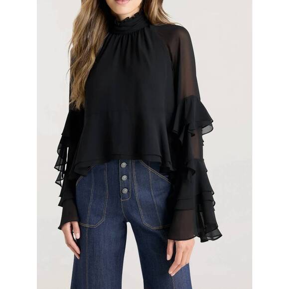 CINQ A SEPT Tops - NEW CINQ A SEPT skylah top in black